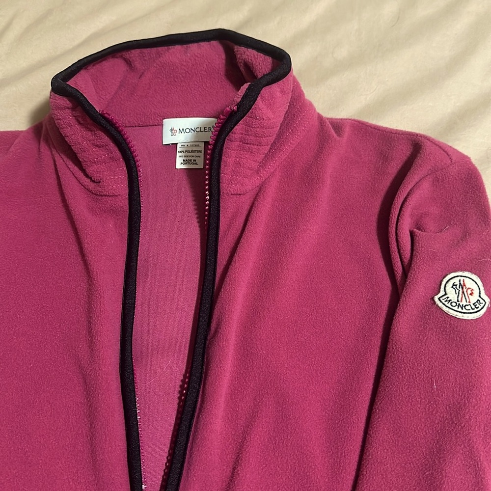 Moncler fleece sz medium zip front jacket